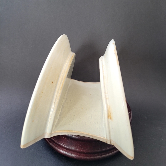 VTG Hand Painted Pottery Letter holder, Napkin Holder, Stationary Organizer - Picture 6 of 10